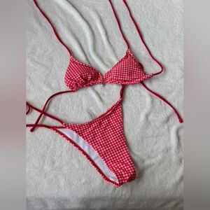 Red Gingham Bikini Set